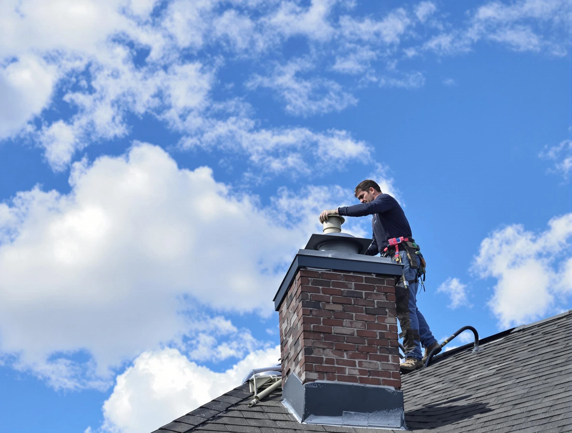 Swissvale Chimney Sweep installing a sturdy chimney cap in Swissvale, PA