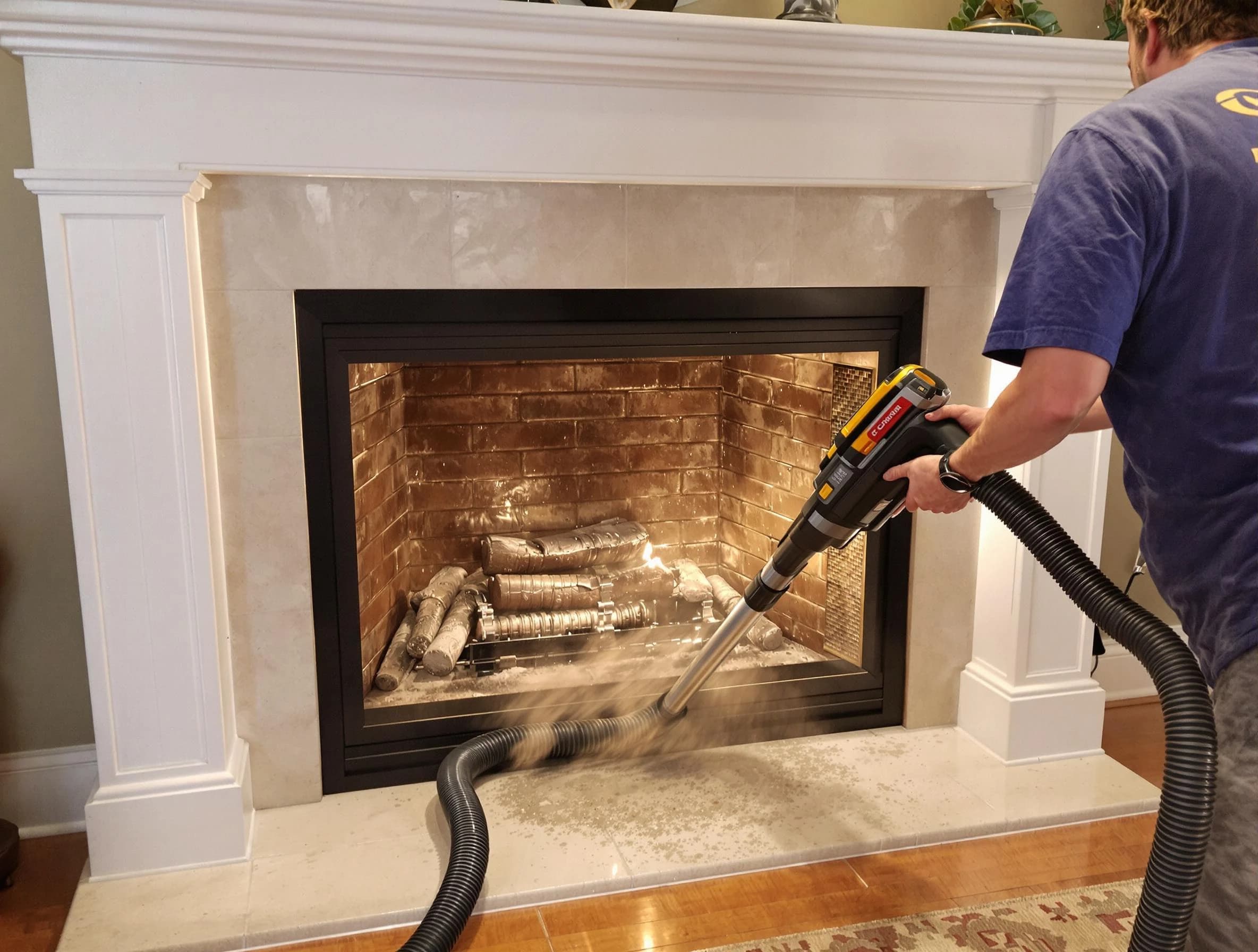 Fireplace cleaning performed by Swissvale Chimney Sweep in Swissvale, PA