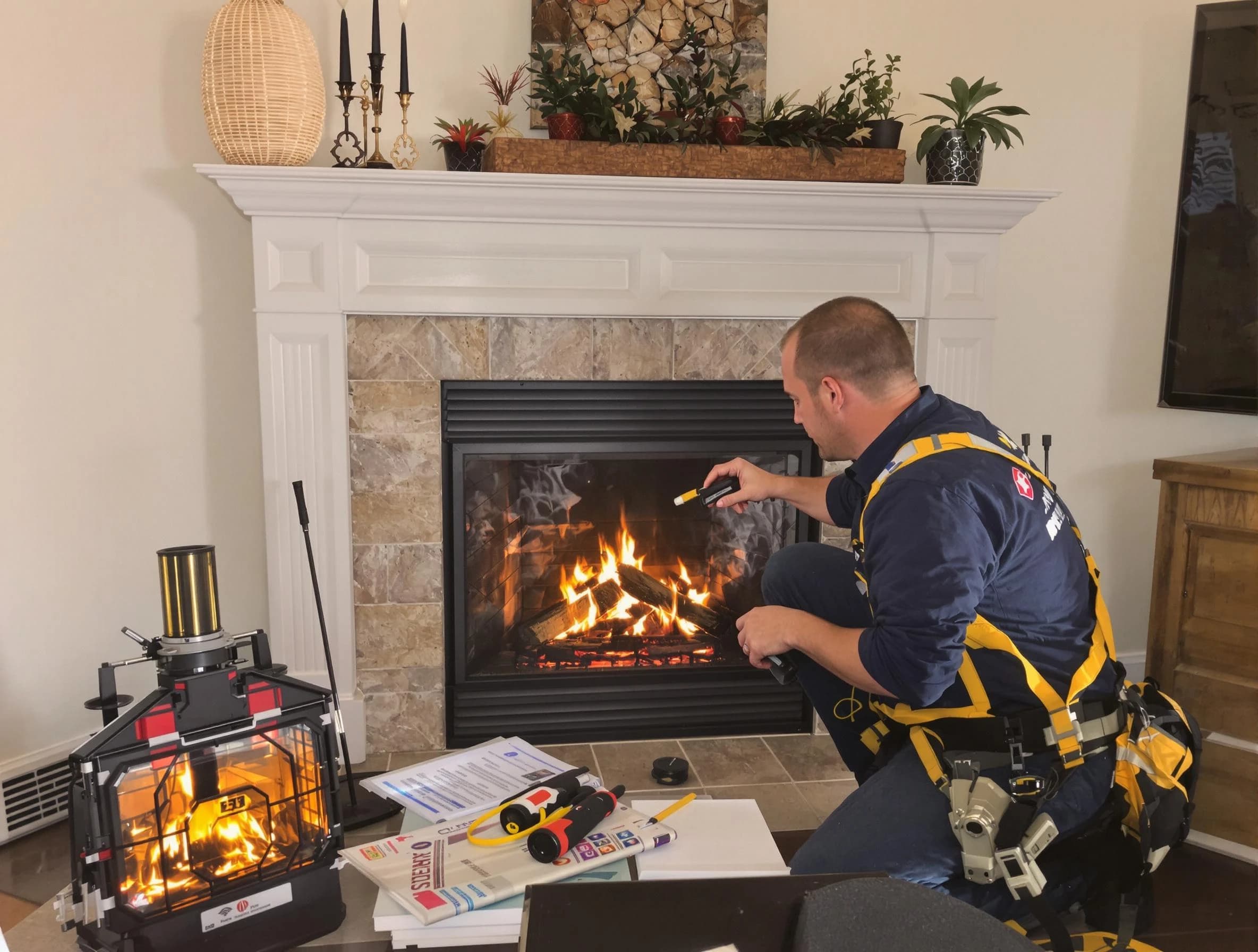 Safety-focused fireplace inspection by Swissvale Chimney Sweep in Swissvale, PA