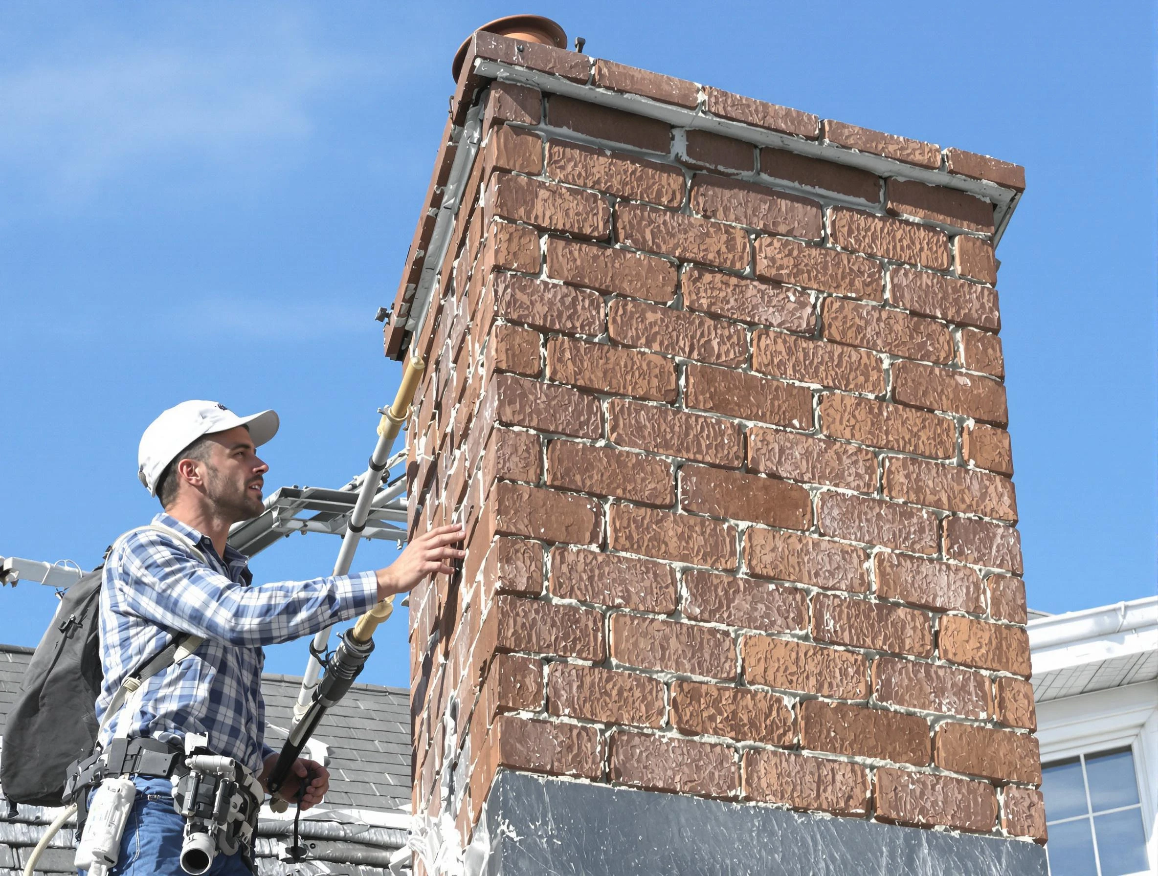 Brickwork for a chimney rebuild by Swissvale Chimney Sweep in Swissvale, PA