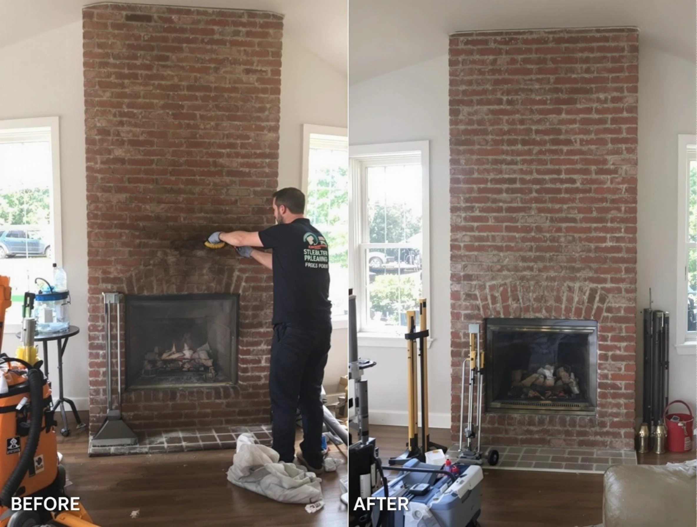 Finished chimney sweeping service by Swissvale Chimney Sweep in Swissvale, PA